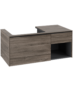Villeroy und Boch Subway 3.0 Waschtisch-Unterschrank C57201RK 100,1x42,25x51,6cm, ohne LED/Griff Volcano black, stone oak