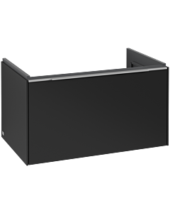 Villeroy und Boch Subway 3.0 Waschtisch-Unterschrank C57300VL 77,2x42,9x47,8cm, ohne LED/Griff Aluminium glänzend, volcano black