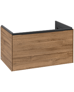 Villeroy und Boch Subway 3.0 Waschtisch-Unterschrank C57301RH 77,2x42,9x47,8cm, ohne LED/Griff Volcano black, kansas oak