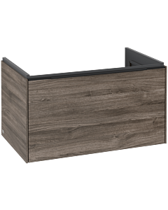 Villeroy und Boch Subway 3.0 Waschtisch-Unterschrank C57301RK 77,2x42,9x47,8cm, ohne LED/Griff Volcano black, stone oak