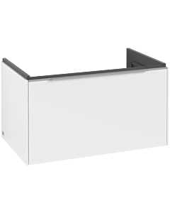 Villeroy und Boch Subway 3.0 Waschtisch-Unterschrank C573L0VF 77,2x42,9x47,8cm, mit LED/Griff Aluminium glänzend, pure white