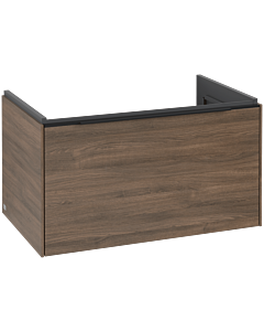 Villeroy und Boch Subway 3. 1930 vanity unit C573L1VH 77.2x42.9x47.8cm, with LED / handle Volcano black, arizona oak