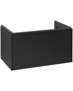 Villeroy und Boch Subway 3.0 Waschtisch-Unterschrank C573L1VL 77,2x42,9x47,8cm, mit LED/Griff Volcano black, volcano black