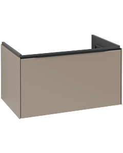 Villeroy und Boch Subway 3. 1930 vanity unit C573L1VM 77.2x42.9x47.8cm, with LED / handle Volcano black, taupe