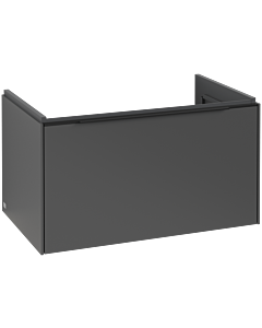 Villeroy und Boch Subway 3. 1930 vanity unit C573L1VR 77.2x42.9x47.8cm, with LED / handle Volcano black, graphite