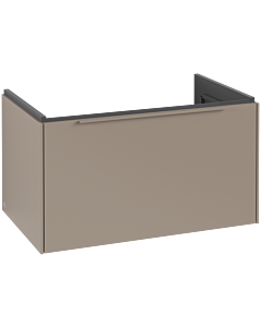 Villeroy und Boch Subway 3.0 Waschtisch-Unterschrank C573L2VM 77,2x42,9x47,8cm, mit LED/Griff monochrom, taupe