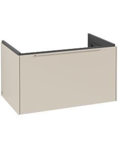 Villeroy und Boch Subway 3. 1930 vanity unit C573L2VN 77.2x42.9x47.8cm, with LED / handle monochrome, cashmere gray