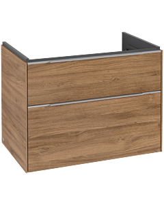 Villeroy und Boch Subway 3. 1930 vanity unit C57400RH 77.2x57.6x47.8cm, without LED / handle aluminum glossy, kansas oak