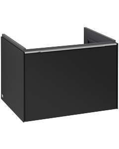 Villeroy und Boch Subway 3.0 Waschtisch-Unterschrank C57500VL 62,2x42,9x47,8cm, ohne LED/Griff Aluminium glänzend, volcano black