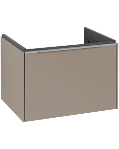 Villeroy und Boch Subway 3.0 Waschtisch-Unterschrank C57500VM 62,2x42,9x47,8cm, ohne LED/Griff Aluminium glänzend, taupe