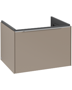 Villeroy und Boch Subway 3. 1930 vanity unit C575L0VM 62.2x42.9x47.8cm, with LED / handle aluminum glossy, taupe