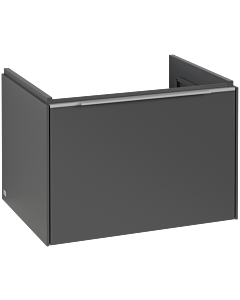 Villeroy und Boch Subway 3. 1930 vanity unit C575L0VR 62.2x42.9x47.8cm, with LED / handle aluminum glossy, graphite