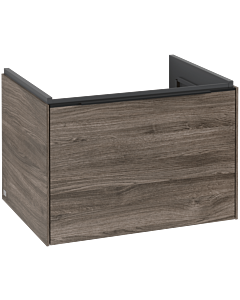 Villeroy und Boch Subway 3.0 Waschtisch-Unterschrank C575L1RK 62,2x42,9x47,8cm, mit LED/Griff Volcano black, stone oak