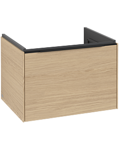 Villeroy und Boch Subway 3.0 Waschtisch-Unterschrank C575L1VJ 62,2x42,9x47,8cm, mit LED/Griff Volcano black, nordic oak