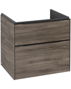Villeroy und Boch Subway 3. 1930 vanity unit C57601RK 62.2x57.6x47.8cm, without LED / handle Volcano black, stone oak