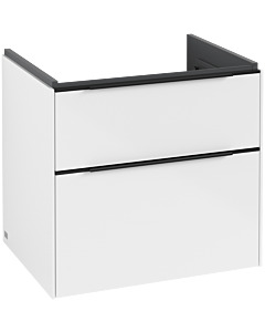 Villeroy und Boch Subway 3.0 Waschtisch-Unterschrank C57601VE 62,2x57,6x47,8cm, ohne LED/Griff Volcano black, brilliant white