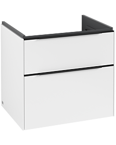 Villeroy und Boch Subway 3.0 Waschtisch-Unterschrank C57601VF 62,2x57,6x47,8cm, ohne LED/Griff Volcano black, pure white
