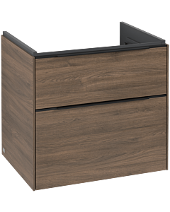 Villeroy und Boch Subway 3.0 Waschtisch-Unterschrank C57601VH 62,2x57,6x47,8cm, ohne LED/Griff Volcano black, arizona oak