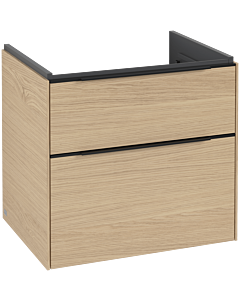 Villeroy und Boch Subway 3.0 Waschtisch-Unterschrank C57601VJ 62,2x57,6x47,8cm, ohne LED/Griff Volcano black, nordic oak