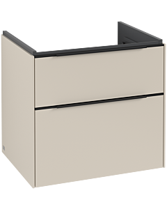 Villeroy und Boch Subway 3.0 Waschtisch-Unterschrank C57601VN 62,2x57,6x47,8cm, ohne LED/Griff Volcano black, cashmere grey