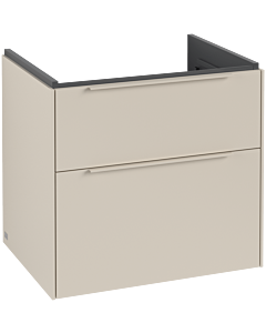 Villeroy und Boch Subway 3.0 Waschtisch-Unterschrank C57602VN 62,2x57,6x47,8cm, ohne LED/Griff monochrom, cashmere grey