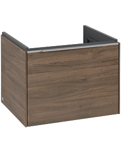 Villeroy und Boch Subway 3.0 Waschtisch-Unterschrank C57700VH 57,2x42,9x47,8cm, ohne LED/Griff Aluminium glänzend, arizona oak