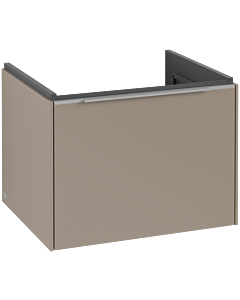 Villeroy und Boch Subway 3.0 Waschtisch-Unterschrank C57700VM 57,2x42,9x47,8cm, ohne LED/Griff Aluminium glänzend, taupe