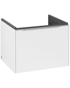 Villeroy und Boch Subway 3.0 Waschtisch-Unterschrank C577L0VF 57,2x42,9x47,8cm, mit LED/Griff Aluminium glänzend, pure white