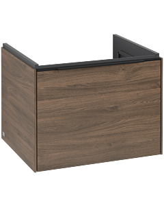 Villeroy und Boch Subway 3. 1930 vanity unit C577L1VH 57.2x42.9x47.8cm, with LED / handle Volcano black, arizona oak