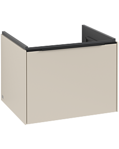 Villeroy und Boch Subway 3. 1930 vanity unit C577L1VN 57.2x42.9x47.8cm, with LED / handle Volcano black, cashmere gray