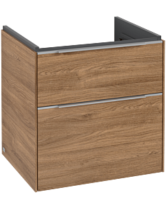 Villeroy und Boch Subway 3.0 Waschtisch-Unterschrank C57800RH 57,2x57,6x47,8cm, ohne LED/Griff Aluminium glänzend, kansas oak