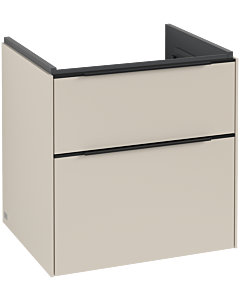 Villeroy und Boch Subway 3.0 Waschtisch-Unterschrank C57801VN 57,2x57,6x47,8cm, ohne LED/Griff Volcano black, cashmere grey