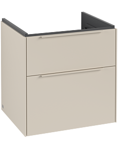 Villeroy und Boch Subway 3.0 Waschtisch-Unterschrank C57802VN 57,2x57,6x47,8cm, ohne LED/Griff monochrom, cashmere grey