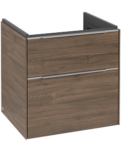 Villeroy und Boch Subway 3. 1930 vanity unit C578L0VH 57.2x57.6x47.8cm, with LED / handle aluminum glossy, arizona oak