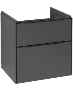 Villeroy und Boch Subway 3. 1930 vanity unit C578L1VR 57.2x57.6x47.8cm, with LED / handle Volcano black, graphite