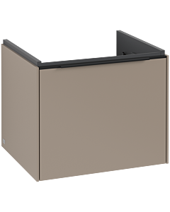 Villeroy und Boch Subway 3. 1930 vanity unit C57901VM 52.3x42.9x44.75cm, without LED / handle Volcano black, taupe