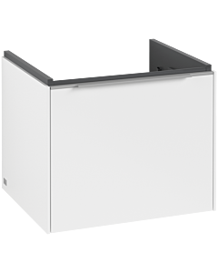 Villeroy und Boch Subway 3.0 Waschtisch-Unterschrank C579L0VF 52,3x42,9x44,75cm, mit LED/Griff Aluminium glänzend, pure white