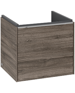 Villeroy und Boch Subway 3.0 Waschtisch-Unterschrank C58000RK 47,3x42,9x40,75cm, ohne LED/Griff Aluminium glänzend, stone oak