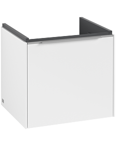 Villeroy und Boch Subway 3.0 Waschtisch-Unterschrank C58000VF 47,3x42,9x40,75cm, ohne LED/Griff Aluminium glänzend, pure white