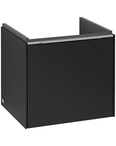 Villeroy und Boch Subway 3.0 Waschtisch-Unterschrank C580L0VL 47,3x42,9x40,75cm, mit LED/Griff Aluminium glänzend, volcano black