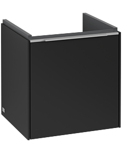 Villeroy und Boch Subway 3.0 Waschtisch-Unterschrank C58100VL 42,3x42,9x37,75cm, Schanier links/Griff Aluminium glänzend, volcano black
