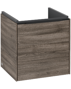 Villeroy und Boch Subway 3. 1930 C58201RK 42,3x42,9x37,75cm, charnière droite / poignée Volcano black, stone oak