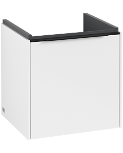 Villeroy und Boch Subway 3.0 Waschtisch-Unterschrank C58201VF 42,3x42,9x37,75cm, Schanier rechts/Griff Volcano black, pure white