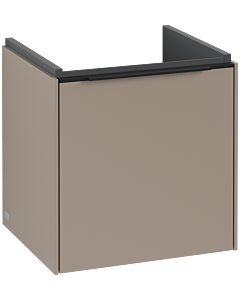 Villeroy und Boch Subway 3. 1930 vanity unit C58201VM 42.3x42.9x37.75cm, hinge right / handle Volcano black, taupe