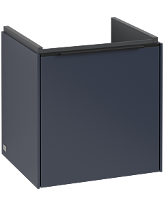 Villeroy und Boch Subway 3. 1930 vanity unit C58201VQ 42.3x42.9x37.75cm, hinge right / handle Volcano black, marine blue