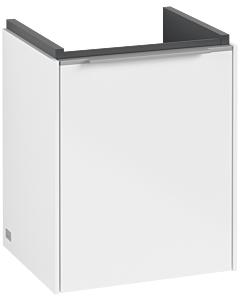 Villeroy und Boch Subway 3. 1930 vanity unit C58300VE 35.1x42.9x30.9cm, hinge left / handle aluminum glossy, brilliant white