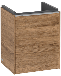 Villeroy und Boch Subway 3.0 Waschtisch-Unterschrank C58400RH 35,1x42,9x30,9cm, Schanier rechts/Griff Aluminium glänzend, kansas oak