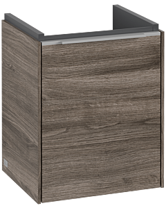 Villeroy und Boch Subway 3.0 Waschtisch-Unterschrank C58400RK 35,1x42,9x30,9cm, Schanier rechts/Griff Aluminium glänzend, stone oak