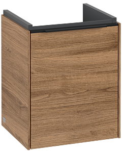 Villeroy und Boch Subway 3. 1930 vanity unit C58401RH 35.1x42.9x30.9cm, hinge right / handle Volcano black, kansas oak