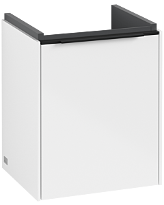 Villeroy und Boch Subway 3.0 Waschtisch-Unterschrank C58401VE 35,1x42,9x30,9cm, Schanier rechts/Griff Volcano black, brilliant white